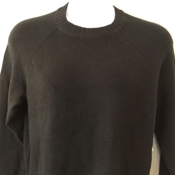 Time and Tru black long sleeve crew neck pullover sweater - Picture 2 of 11